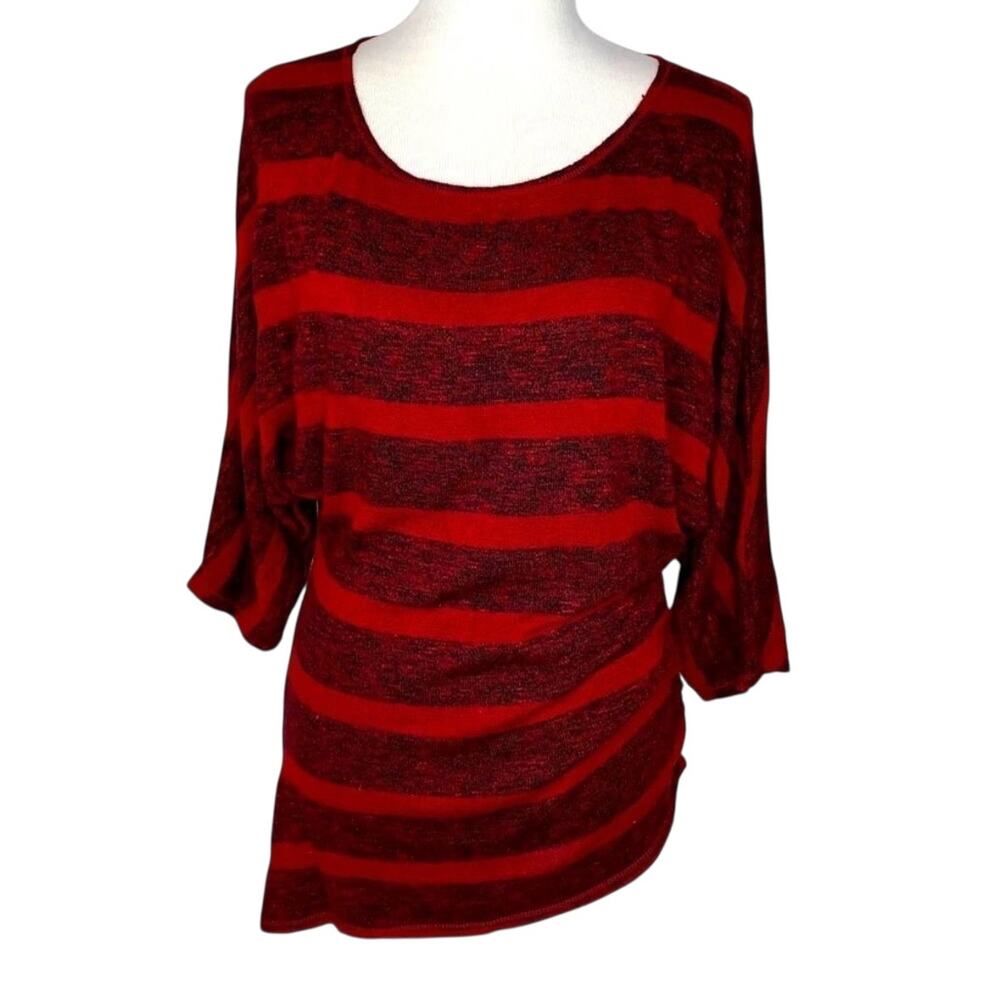 Studio M Dolman Sleeve Asymmetrical Sweater Sz Medium